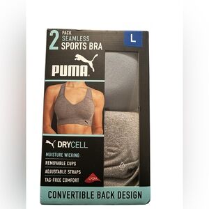 PUMA Gray Seamless Sports Bra 2-Pack